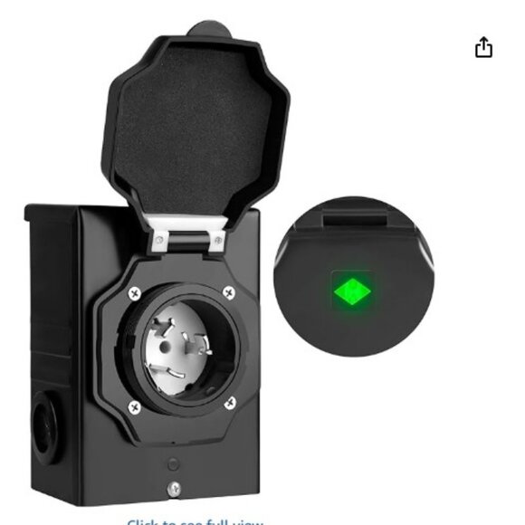 INTERTEK 50 Amp Generator Inlet Box 125/25c Volt RV/EV X1S250PC SS2-50P - Picture 15 of 15